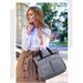 Insular Waterproof Mummy Diaper Bag Set - Chic Nappy Changing Tote with Mat & Adjustable Straps (Grey) - Buy Online on GoSupps.com