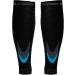 NV Compression Race & Recover Footless Calf Sleeves - Support for Running Cycling Triathlon | Sizes L-XL (14-19) - Black/Blue - Buy Online on GoSupps.com