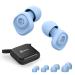 Ear Plugs for Concerts Loud Music High Fidelity Noise Cancelling Ear plugs Silicone Ear Plugs with 4 Pairs Ear Tips for Concert Festivals Drummers DJS(Light blue)