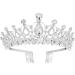 Frcolor Bridal Crystal Headband Crown Tiara with Comb for Wedding Bridal Birthday Party