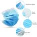 50 PCS Blue Disposable Face Masks - Non Woven 3-Layer Breathable Masks with Adjustable Earloop - Buy Online on GoSupps.com