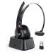 Tribit Bluetooth Headset, Wireless Headset with Microphone Qualcomm CVC 8.0 AI Noise Canceling for Trucker Office, 50H Talk Time Mute Button Headset with Adapter for Computer Cell Phones, CallElite81 BLACK Standard