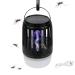 WOBBLO Electric Fly Swatter | Hanging & Waterproof Zapper Outdoor - Electric Fly Zapper Lamp UV Killing Lamp for Camping Home Patio and Backyard Black+usb Cable+solar Power