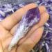 Specimen 2pcs Natural Amethyst Quartz Cluster Crystal Wand Point Specimen Urugua Amethyst Cluster Crystals