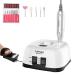 Delanie 35000RPM Professional Nail Drill Machine for Acrylic Nails, Electric Nail Drill with 11pcs Drill Bits & Foot Pedal, Electric Manicure/Pedicure Tool Kit for Home Salon Use White