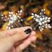 Fairvir hairpins to the bride wedding silver crystal sparkling bride rhinestone hairpin pearls hair accessories for women and girls (2 pieces) (silver)