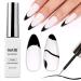 Imtiti Gel Nail Polish Liner 8 ml French Black Gel Nail Polish Liner Classic Black Gel Tip Liner for Nail Painting Soak Off UV LED Nail Liner Gel for Nail Salon Manicure Swirl Nail Design black nail polish liner