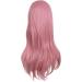 MapofBeauty 28 Women Side Bangs Long Curly Hair Cosplay Wig - Rouge Pink (70cm - Buy Online on GoSupps.com