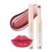 Lip Balm Click Slick Honey Melting Lip Glow Oil Moisturizing and Long-lasting Lip Plumper Non Sticky Lipstick with Coconut Oil (04 Apple)