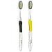 Solodent Toothbrush Soft Silver Charcoal & Gold Flossing Bristles (Pack of 2) Colors May Vary