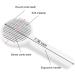 FuninCrea Self Cleaning Dog Grooming Brush - Stainless Steel Bristles for Pet Hair Removal and Massage - Pink - Buy Online on GoSupps.com