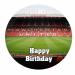 Old Trafford Pitch and Name Man Utd Personalised 7.5 inch Round PRECUT Edible Icing or Rice paper Cake Topper Decoration Birthday