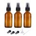 60ml brawlas spray bottle for essential oils small refillable travel fine fog spray bottle glass pocket cater homemade cleaning agents and fingertippering overfull (3 pieces)