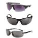 "The Allstars" 3 Pair of our Most Popular Bifocal Sport Wrap Unisex Sunglasses Black 1.75 x