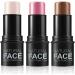 Blush Stick 3 PCS Contour Stick Waterproof Long Lasting Highlighter Makeup Stick Lightweight Multi-use Cream Contour Buildable Face Makeup Kit for Cheeks Lips - Buy Online on GoSupps.com