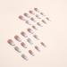 24pcs Short Coffin False Nails White Pink Ombre Stick on Nails Press on Nails with Glitter Sequins Removable Glue-on Nails Fake Nails Acrylic Full Cover Nails Women Girls Nail Art Accessories 0251Y59 0.04 ml (Pack of 24) - Buy Online on GoSupps.com
