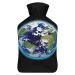 Earth Hot Water Bottle With Cover Plush Bed Bottle Hand Warmer For Adults And Children 26.5X15.3cm