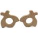 Wendysun 3pcs Cartoon Wood Teether Set - Natural Animal Ladybug Shape Baby Teething Nursing Beech Teether DIY Pendant Toy - Buy Online on GoSupps.com