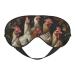 SSIMOO A Brood of Chickens Sleep Mask-Adjustable Breathable Fashionable Eye Mask for A Comfortable Sleep Experience Black