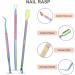 ACWOO 4 in 1 Cuticle Nippers with Pusher | Heavy Duty Stainless Steel Manicure Tools | Nail & Toenail Clippers for Damaged Nails - Titanium - Buy Online on GoSupps.com