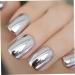 Metallic Painting Gel 2PCS Mirror Silver Effect Nail Polish Mirror Nails Finish Reflective Gel Polish 10g Silver Nail Polish - Buy Online on GoSupps.com