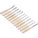 Premium 12-Part Wood Carving Tools Set | Wooden Handle Steel Chisels for DIY & Handicrafts - Buy Online on GoSupps.com