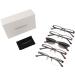 Amcedar Metal Half-Frame Reading Glasses Men 5-Pack Spring Hinges Stainless Steel Material Sun Readers 1.50 5 Pairs Mix 1.5 x - Buy Online on GoSupps.com