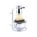 AnSafe Shaving Brush Ergonomic Lightweight Comfort Grip Shaving Accessory Foam Soap Beard Brush with Stand Bowl (Color : A)