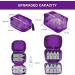 Homchen Waterproof Hanging Travel Toiletry Bag - Portable & Foldable, Purple, L Size - Buy Online on GoSupps.com