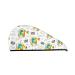 Hair Towel Wrap Hair Drying Towel with Button Towel Turban Head Towel to Dry Hair Quickly (Dinosaur On Excavator)