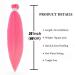 SOKU Pre Stretched 24 Pink Braiding Hair 4 Packs - Synthetic Fiber Crochet Twist Braids - Soft Yaki Straight Texture - 24 Inch (Pack of 4) - Buy Online on GoSupps.com