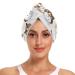 Brown Owls Hair Towel 2 Pack Super Absorbent Hair Drying Towel Quick Dry Hair Turbans Head Towel with Button Twisty Wrap for Women Girls