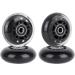 AOWESM 64mm Inline Skate Wheels w/Bearings ABEC-9 for Blades Roller Skates, Pelican Storm Case, Roller Board Bag, Carry-on Luggage Suitcase, Water Rower Seat, Steady Rest Wood Lathe (4 Pack) Black