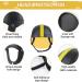 Premium Pet Motorcycle Helmet - Adjustable Dog & Cat Bike Cap with Ear Holes | Black & Yellow M - Buy Online on GoSupps.com
