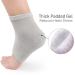 Wookite Moisturizing Heel Socks Gel - Open Toe Spa Foot Care for Dry Cracked Heels - 4 Pairs for Men & Women - Gray - Buy Online on GoSupps.com