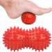 Spiky Massage Balls - Hard Spike Massage Ball & Foot Massager for Plantar Fasciitis Relief (Red) - Shop Internationally - Buy Online on GoSupps.com