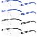MMOWW 4-Pack Randless Reading Glasses for Men & Women - Clear Rectangular Blue Light Blocking (2 Black + 2 Blue 1.5x) - Stylish & Comfortable International Shipping - Buy Online on GoSupps.com