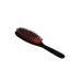 Bass Brushes | Shine & Condition Hair Brush | 100% Natural Bristle + Nylon Pin | High Polish Acrylic Handle | Medium Oval | Jet Black Finish | Model 51 - JTB