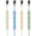 Baok Baby Schnullerhalter - 4 Anti-Tie-Off Steel Pacifier Chains | Silicone Pacifier Holders for Babies & Parents - Buy Online on GoSupps.com