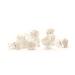 5 x roses on hair clip - bridal hair accessories - rose hair clips - white 5 pieces (1 pack) white