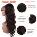 Yeeshedo Dark Brown Ponytail Hair Clip Extensions - Long Wavy & Afro Curly Braids (4#) | Natural Look & Easy to Use - Buy Online on GoSupps.com