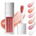 Lip Plumper Gloss Probuk 8ml Lip Oil Crystal Clear Lip Plumper Gloss Non Sticky Nourishing Lip Gloss to Prevent Chapped Lips(04#)