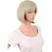 MapofBeauty 12 Inch Short Bob Synthetic Wig Blonde - Heat Resistant, Side Bangs for Party & Cosplay - Buy Online on GoSupps.com
