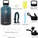Zakvop 2L Stainless Steel Thermos Bottle with Straws & 3 Lids - Ideal for Gym Hiking Camping | Durable Thermal Jug with Paracord Handle & Bottle Brushes - Buy Online on GoSupps.com