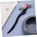 minkissy Hair Deyer Antique Black Wood Hairpin Bride Cheongsam China Hanfu Headdress - Buy Online on GoSupps.com