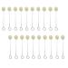 50 Packs Wool Daubers Glue Daubers Ball Brush Leather Dye Tool Leather Dye Dauber Dyeing Applicator with Metal Handle for DIY Crafts Projects