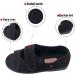 JBTNBX Women's Diabetic Slippers - Adjustable Closure, Wide Width Sandals for Edema & Arthritis - Black, Size 8 - Buy Online on GoSupps.com