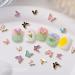 FEIlei 5Piece Colorful Metal Butterfly Nail Decoration Butterfly Charm for DIY Manicure - Buy Online on GoSupps.com