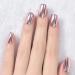 Metallic Pink Short False Nails - Full Cover Salon Fake Nail Art Tips for Women - Buy Online on GoSupps.com