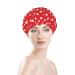 Red White Polka Dot Shower Cap  Double Layers Bath Cap with Adjustable Elastic Band  Stylish Shower Cap for Women
